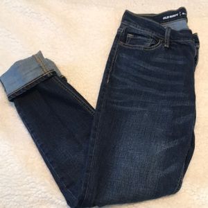 Dark denim jeans